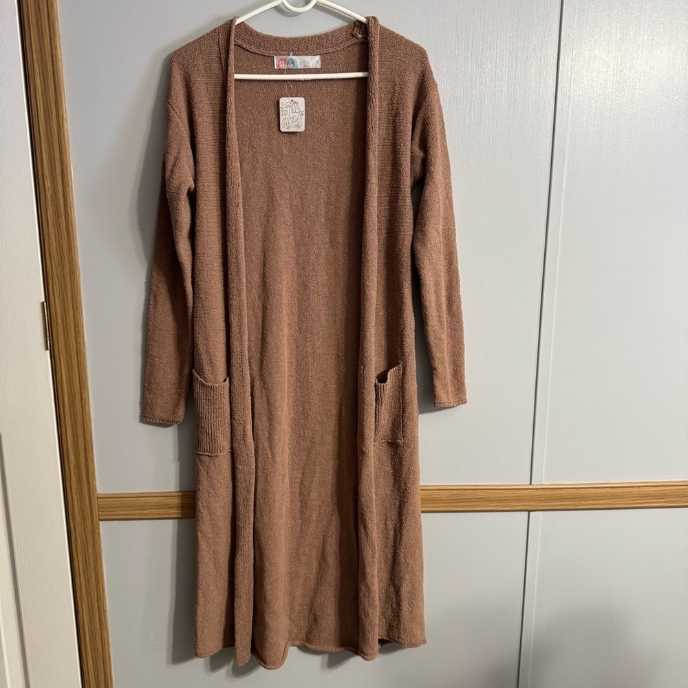 Free People Beach Brown Duster Cardigan Size XS
